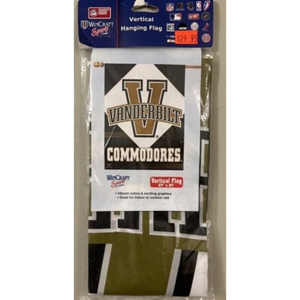 NEW Vanderbilt Commodores Vertical Hanging House Flag 27x37 Wincraft Sports - Picture 2 of 4
